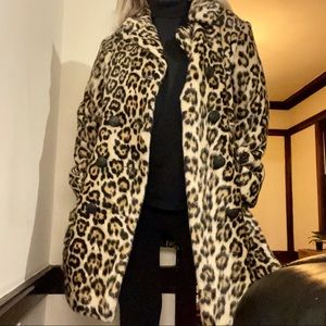 Gorgeous Vintage Handmade Leopard Faux Fur Coat